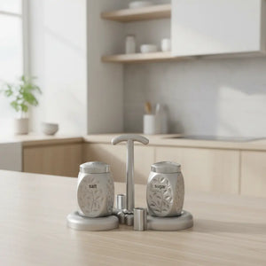 Premium Kitchen Salt and Sugar Pot Set – Stylish Aluminium Storage Elite Vibe