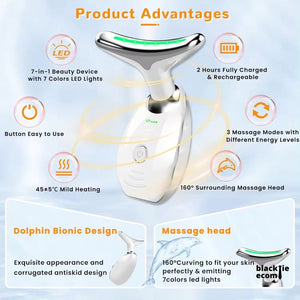 EMS Face Lifting Massager with Red Light Therapy | Facial, Neck & Eye Microcurrent Vibrating Massage Tool Elite Vibe
