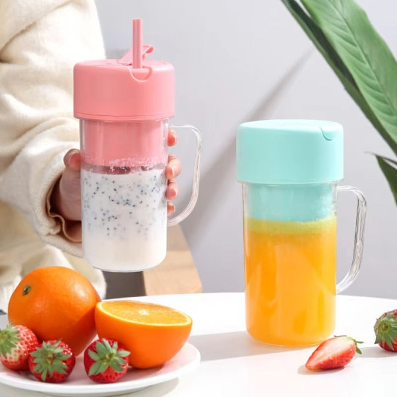 Professional Mini Juicer – Portable Blender & Smoothie Maker with Built-In Straw Elite Vibe