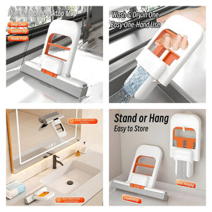 Foldable Desktop Mini Sponge Mop | Portable Wet & Dry Cleaning Elite Vibe