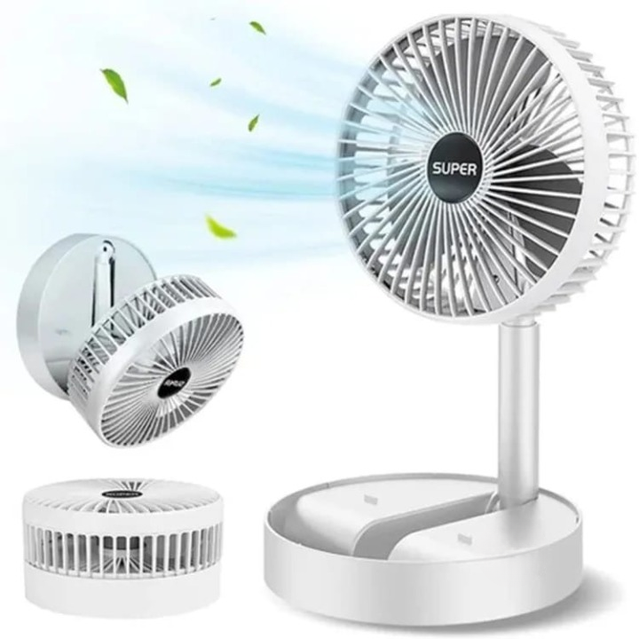 Rechargeable Portable Telescopic Folding Table Fan – 3-Speed Adjustable Desk Fan Elite Vibe