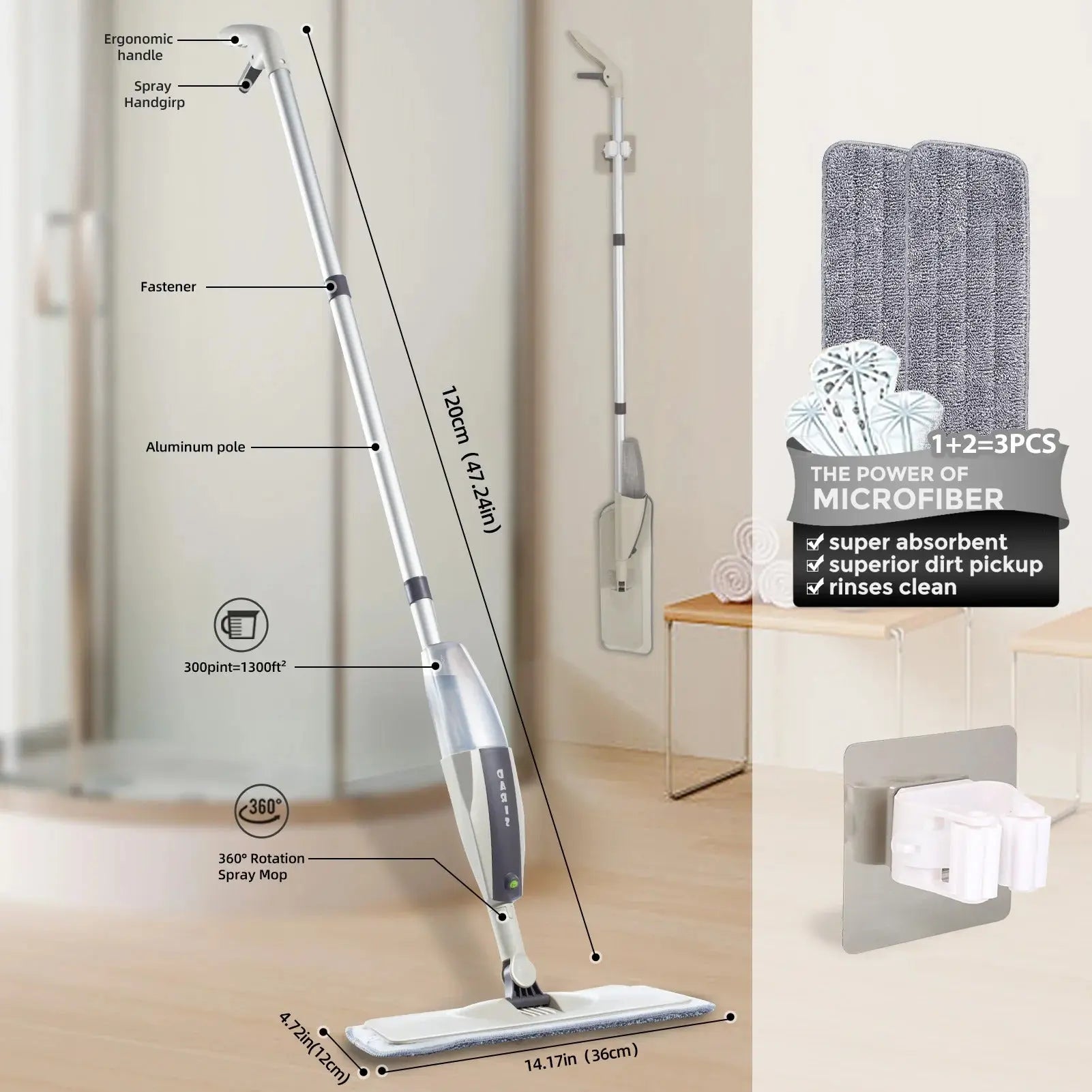 Spray Flat Mop for Quick Floor Cleaning Elite Vibe