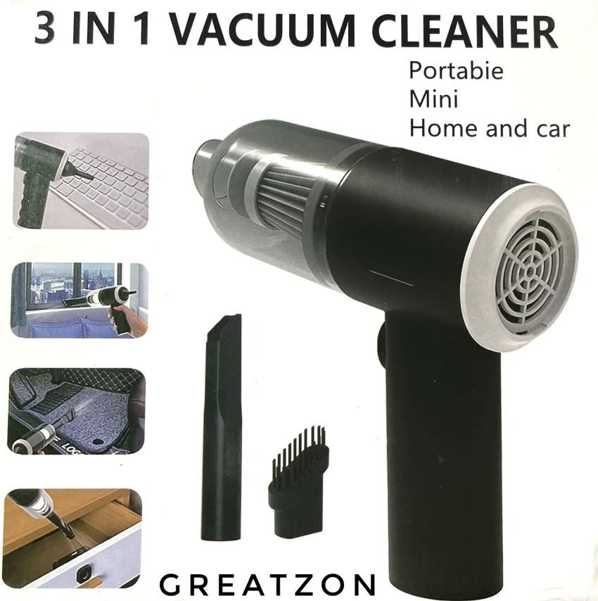 3 in 1 Portable Wireless Vacuum Cleaner – High Power Suction, Air Pump & Duster for Home, Car & Laptop Elite Vibe