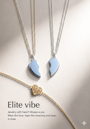 Personalized "Two Halves, One Heart" Break-Apart Necklace Set Elite Vibe