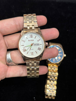 Baima Quartz Stainless Steel Wristwatch With Roman Numerals And Day Date Working Display Elite Vibe