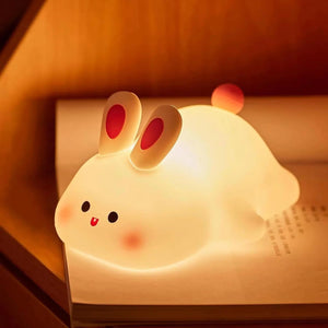 Cute Rabbit Silicone Lamp Soft Touch Night Light For Kids And Home Decor Elite Vibe