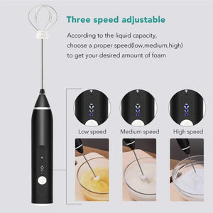 2-in-1 Rechargeable Coffee Beater & Electric Milk Frother Elite Vibe