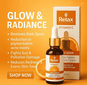 Relax Vitamin C Daily Serum - 30ml | Visibly Brightens, Evens Skin Tone Elite Vibe