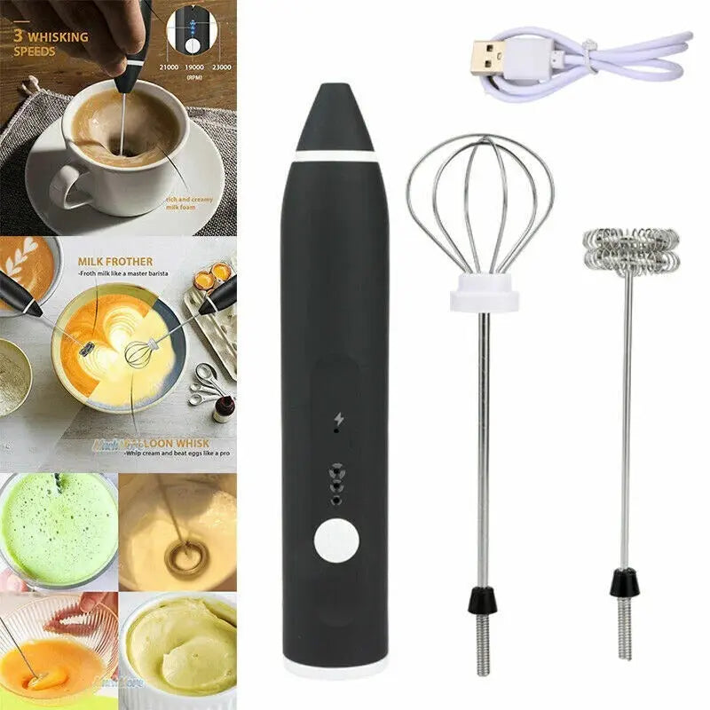 2-in-1 Rechargeable Coffee Beater & Electric Milk Frother Elite Vibe