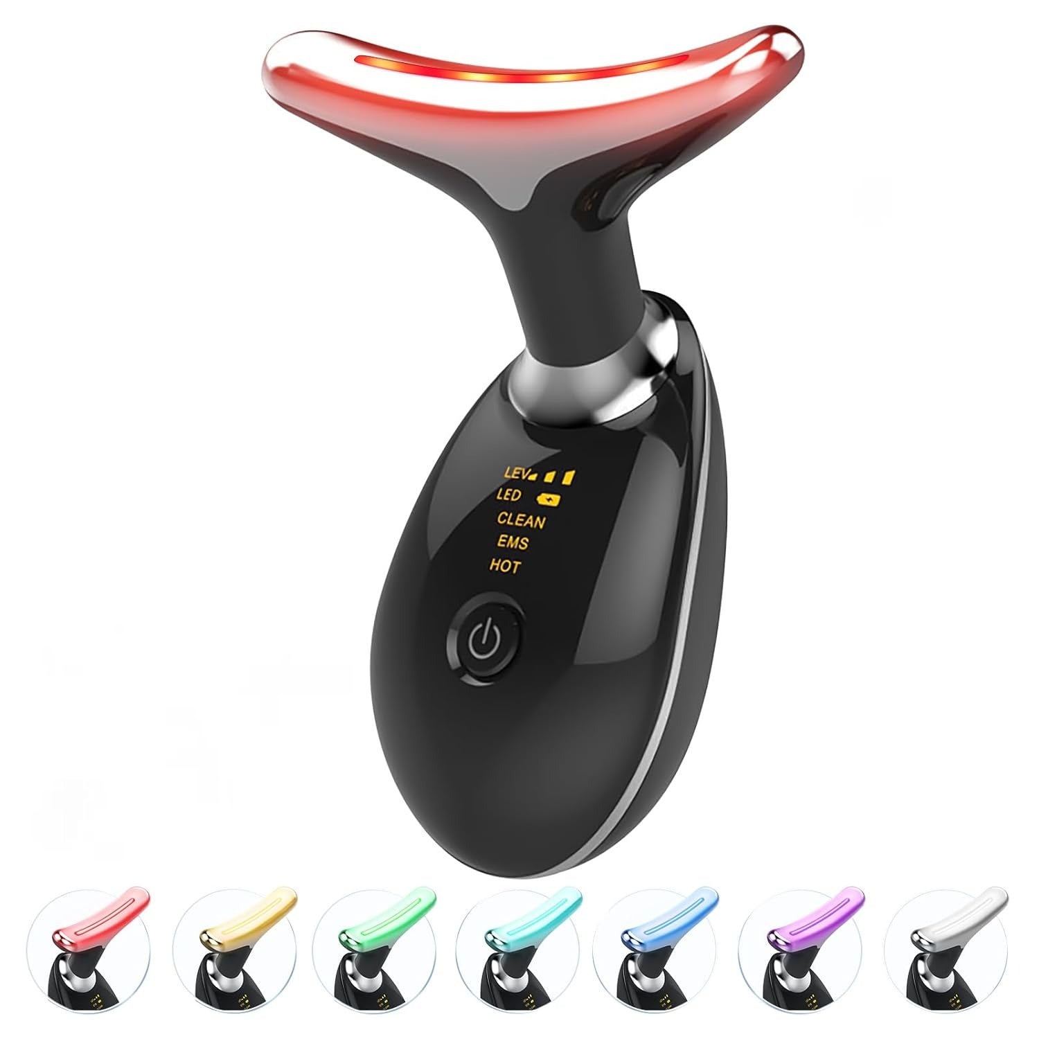 EMS Face Lifting Massager with Red Light Therapy | Facial, Neck & Eye Microcurrent Vibrating Massage Tool Elite Vibe