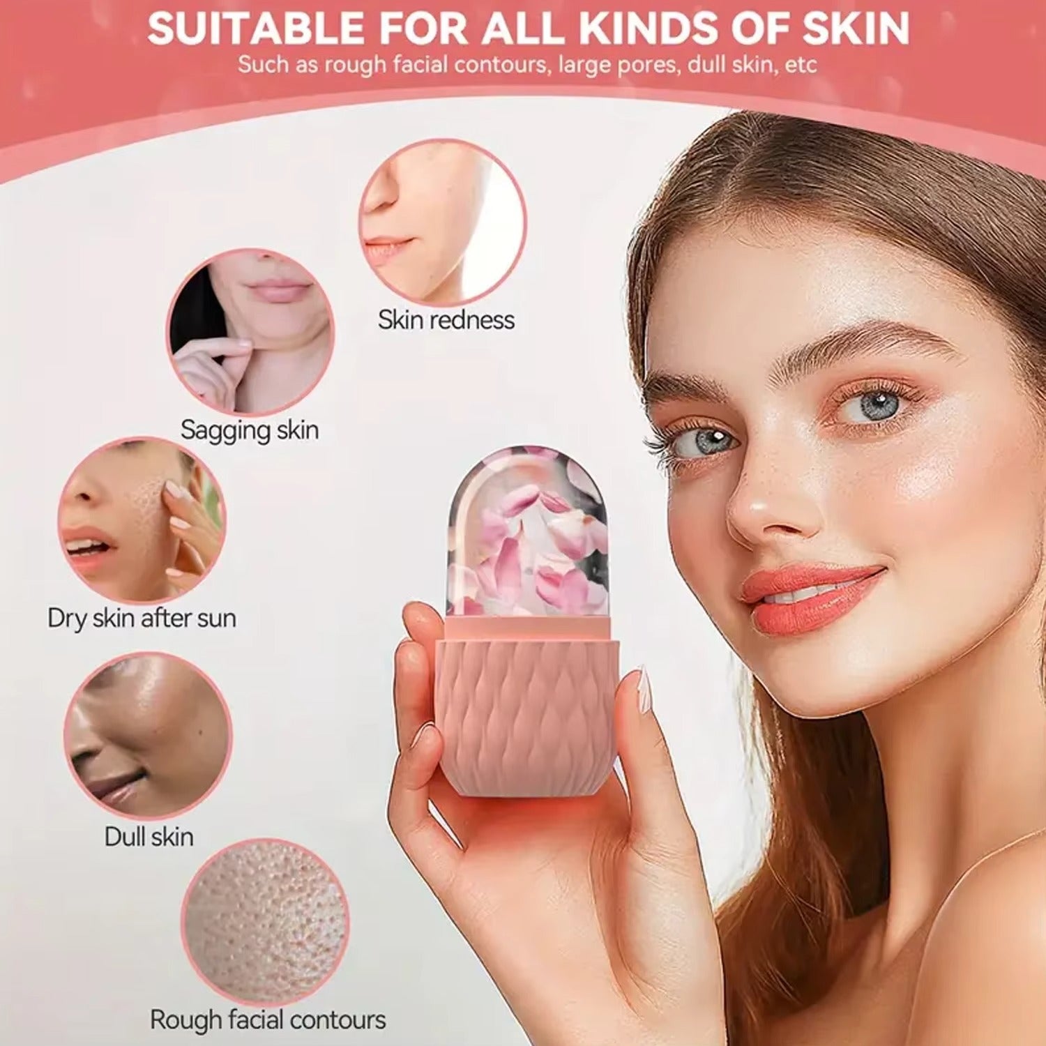 Silicone Ice Cube Facial Roller & Cleansing Scrub Elite Vibe