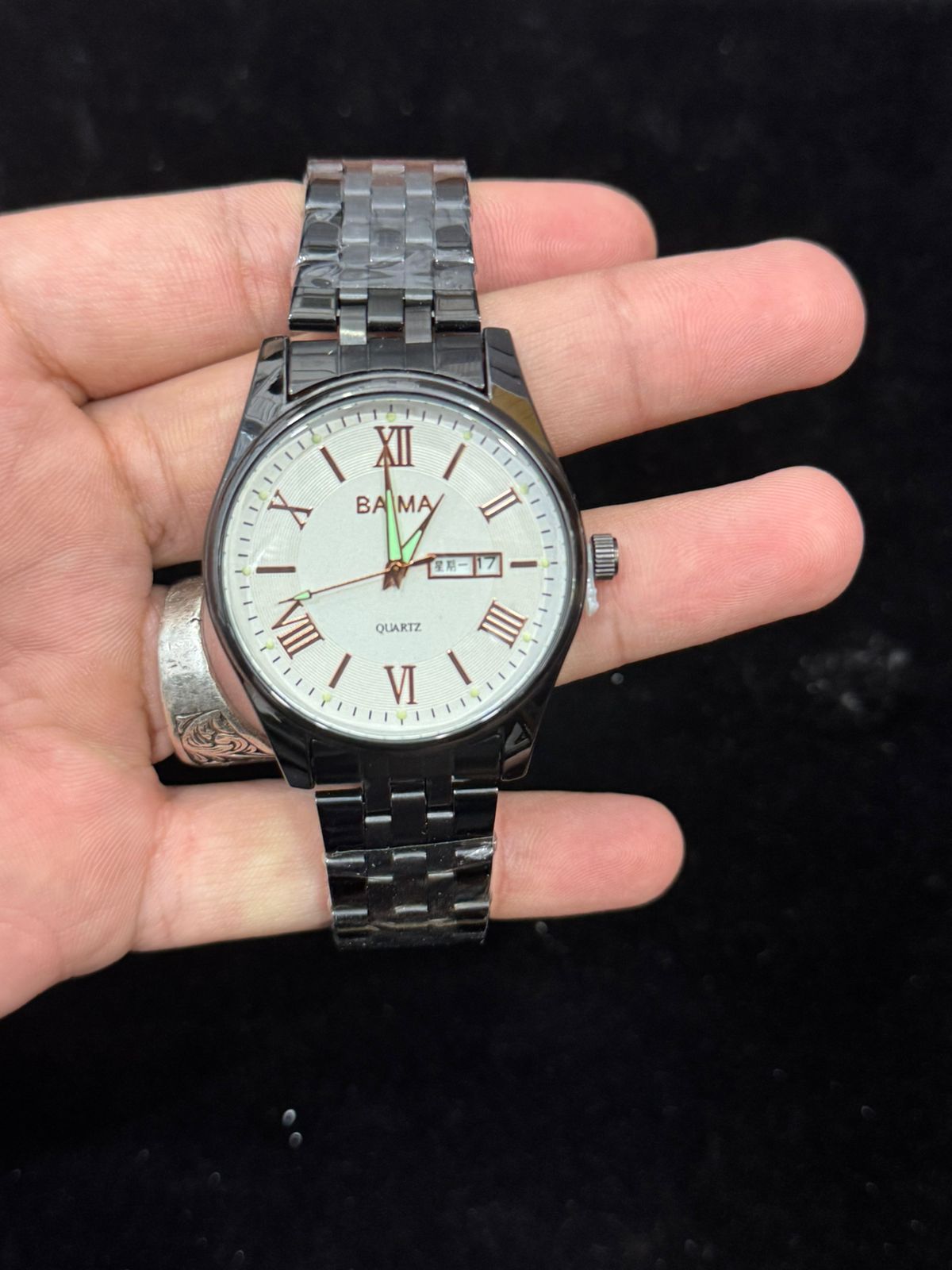 Baima Quartz Stainless Steel Wristwatch With Roman Numerals And Day Date Working Display Elite Vibe