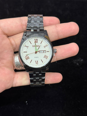 Baima Quartz Stainless Steel Wristwatch With Roman Numerals And Day Date Working Display Elite Vibe